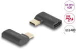 DELOCK αντάπτορας USB-C 60245, αρσενικό σε θηλυκό, 240W, 40Gbps, μαύρος