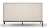 Μπουφές Mono χρώμα Μπεζ  με 6 συρτάρια 154x91x39cm