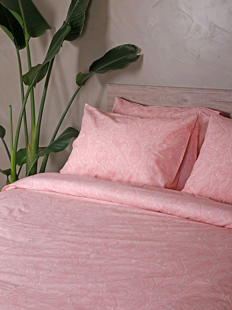 Σετ Σεντόνια Cotton Feelings 2040 Pink Μονό (165x270)