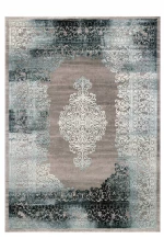 Tzikas Carpets 23024-ΓΚΡΙ-ΜΠΛΕ Χαλί VINTAGE – 166x236cm