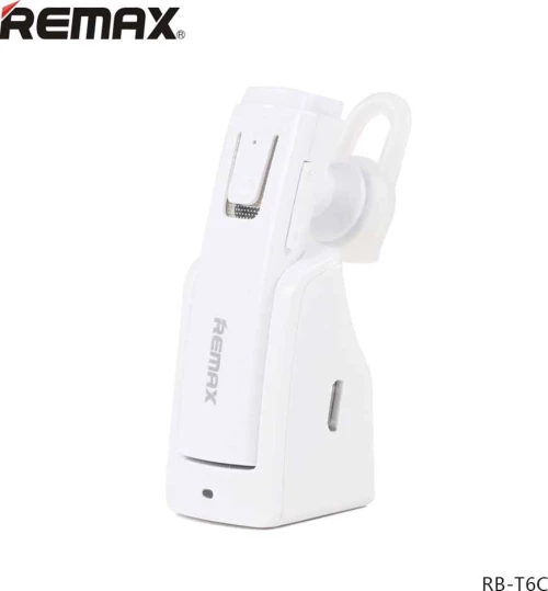 Ακουστικό Bluetooth Remax RB-T6C Με βάση φόρτισης Λευκό - REMAX - Λευκό - Bluetooth Handsfree