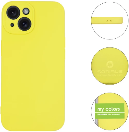 Θήκη Σιλικόνης My Colors Sonique Apple iPhone 15 Κίτρινο - Sonique - Κίτρινο - iPhone 15