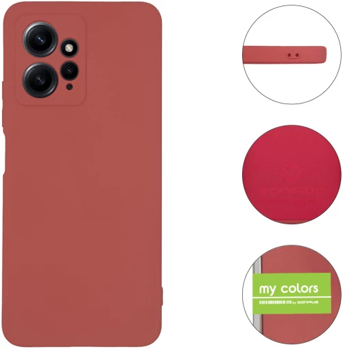 Θήκη Σιλικόνης My Colors Sonique Xiaomi Redmi Note 12 4G Μπορντό Ανοιχτό - Sonique - Μπορντό Ανοιχτό - Redmi Note 12 4G