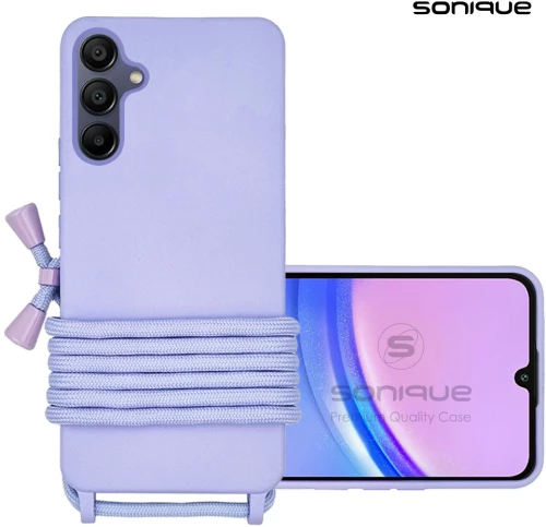 Θήκη Σιλικόνης με Κορδόνι CarryHang Sonique Samsung Galaxy A15 4G / Galaxy A15 5G Λιλά - Sonique - Λιλά - Galaxy A15 4G, Galaxy A15 5G - Θήκες Πλάτης