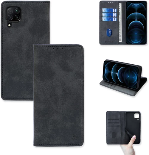 Θήκη Πορτοφόλι Vintage Magnet Wallet Sonique Huawei P40 Lite Μαύρο - Sonique - Μαύρο - P40 Lite - Θήκη Πορτοφόλι