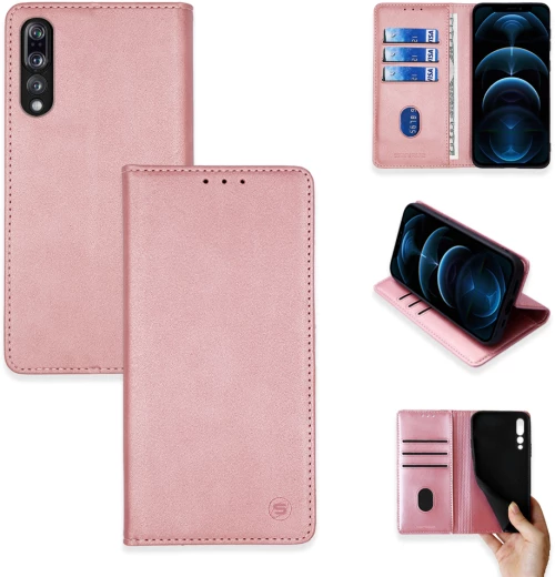 Θήκη Πορτοφόλι Vintage Magnet Wallet Sonique Huawei P20 Pro Ροζ Χρυσό - Sonique - Ροζ Χρυσό - P20 Pro - Θήκη Πορτοφόλι
