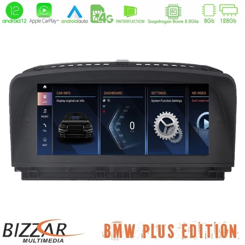 BMW 7er E65/66 Android13 (8+128GB) Navigation Multimedia 8.8″ Black Panel