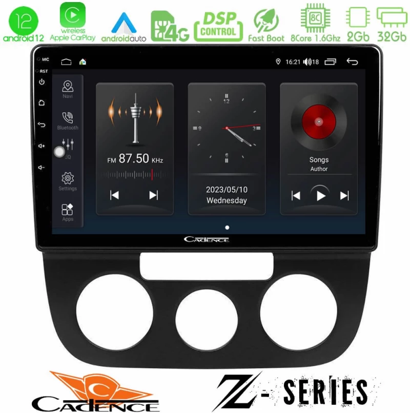Cadence Z Series VW Jetta 8core Android12 2+32GB Navigation Multimedia Tablet 10"