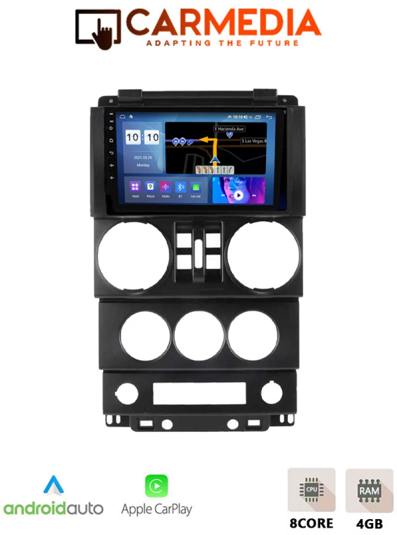 CARMEDIA CM409-13 TABLET 9'' OEM JEEP WRANGLER 2006-2011 (4 SWITCHES)