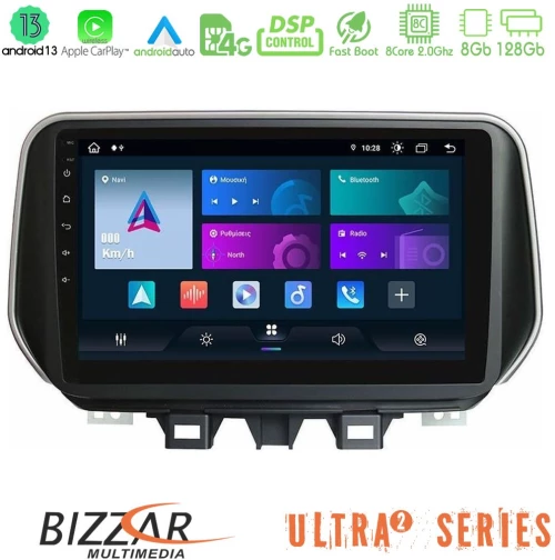Bizzar Ultra Series Hyundai Tucson 2019-> 8Core Android13 8+128GB Navigation Multimedia Tablet 9"