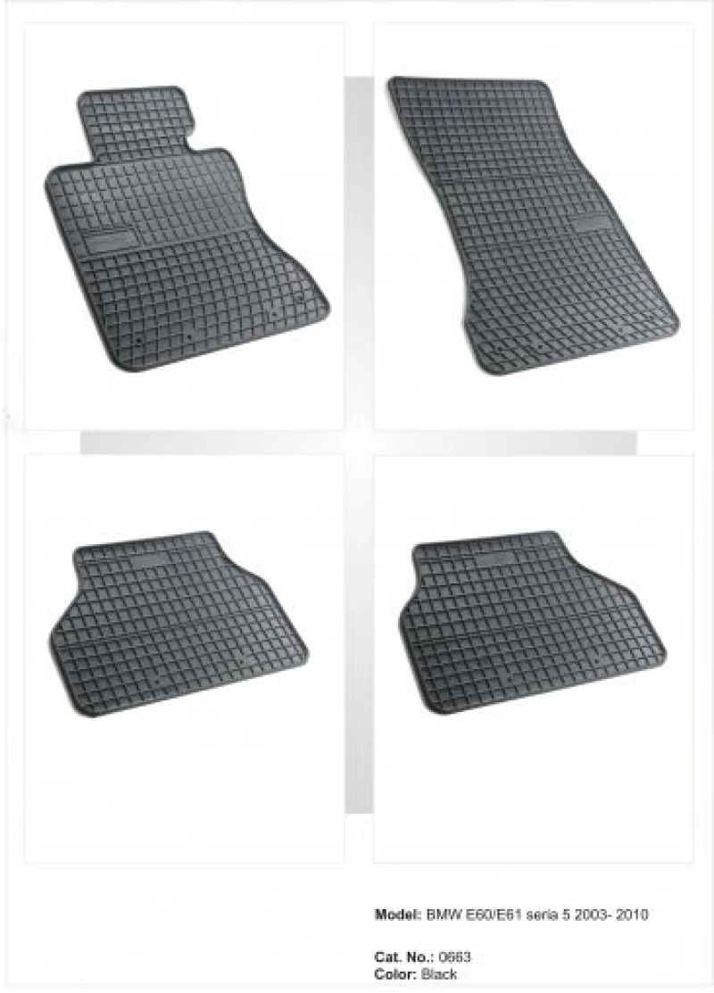 Λαστιχένια πατάκια Frogum για BMW σειρά 5 E60 (2003-2010) - 4τμχ.