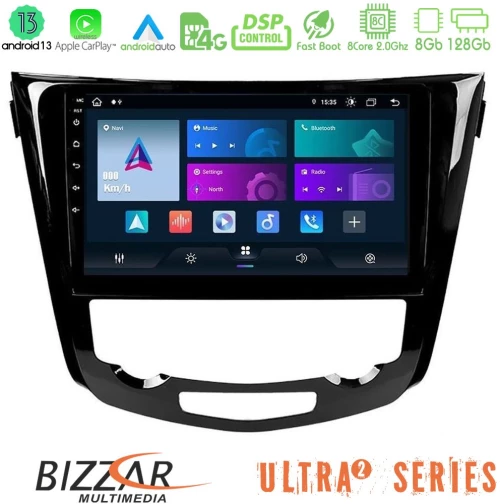 Bizzar Ultra Series Nissan Qashqai J11 (AUTO A/C) 8core Android13 8+128GB Navigation Multimedia Tablet 10"