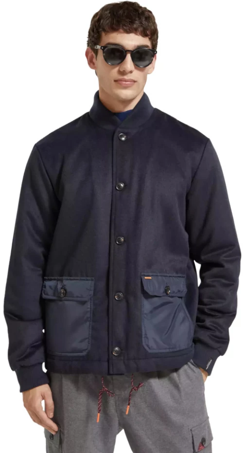 Scotch&Soda Men's Reversible Bomber Jacket