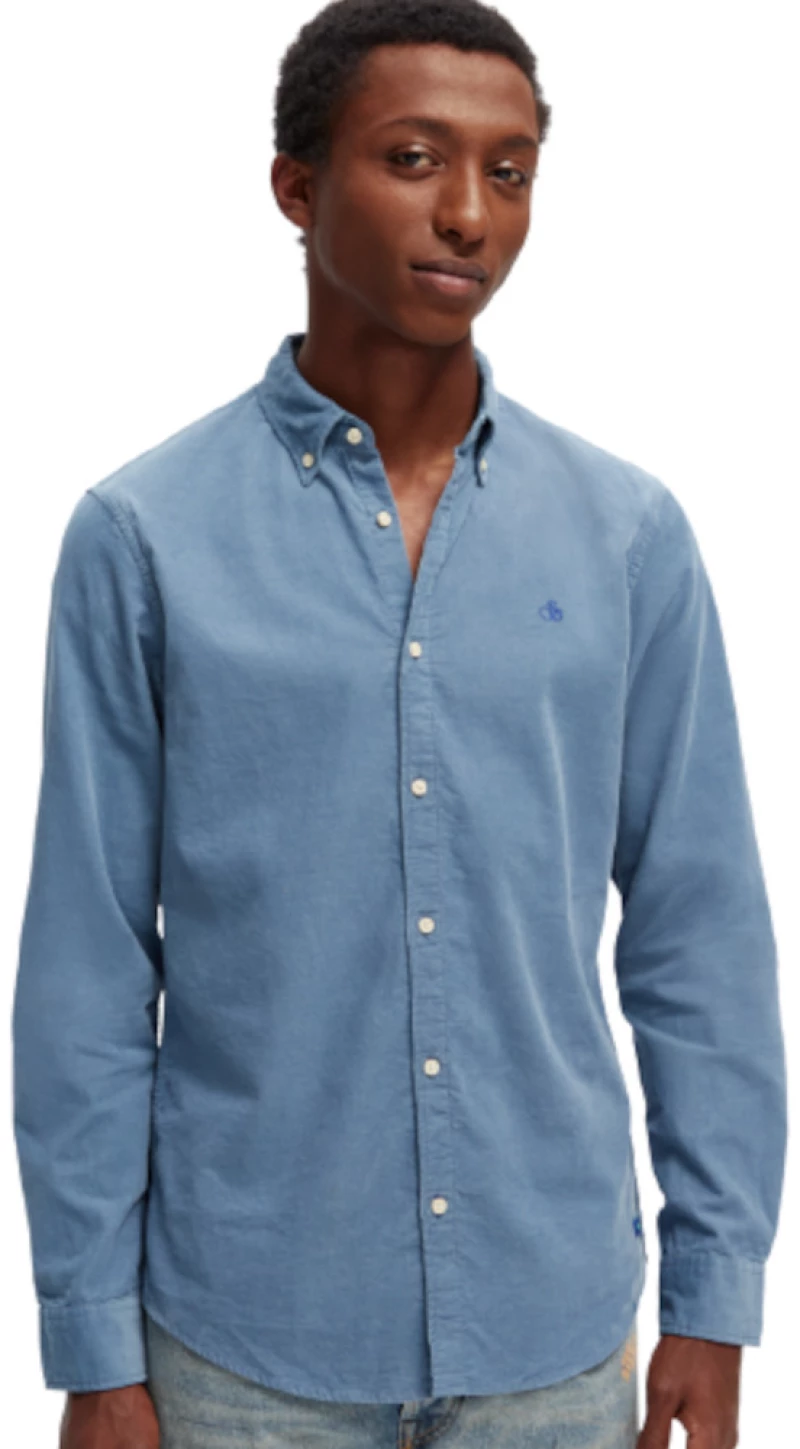 Scotch & Soda Men's Slim-fit Fine Corduroy Shirt