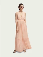 Scotch & Soda Print Maxi Dress With Open-Back