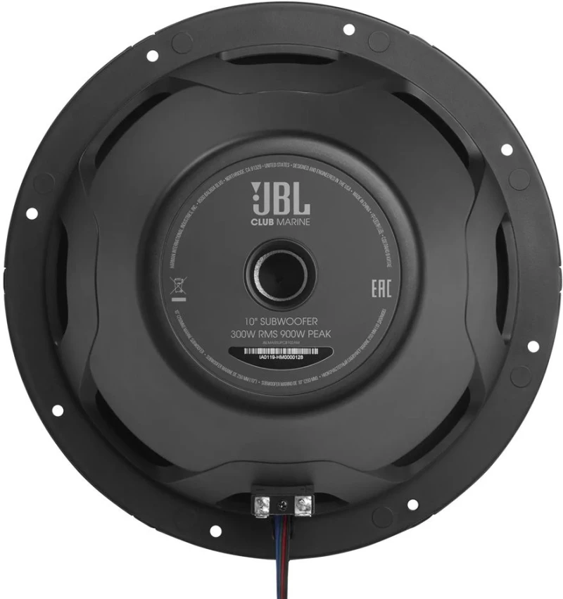 JBL CLUB MARINE 10 RGB SUBWOOFER (250mm - 900W)