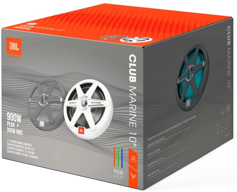 JBL CLUB MARINE 10 RGB SUBWOOFER (250mm - 900W)
