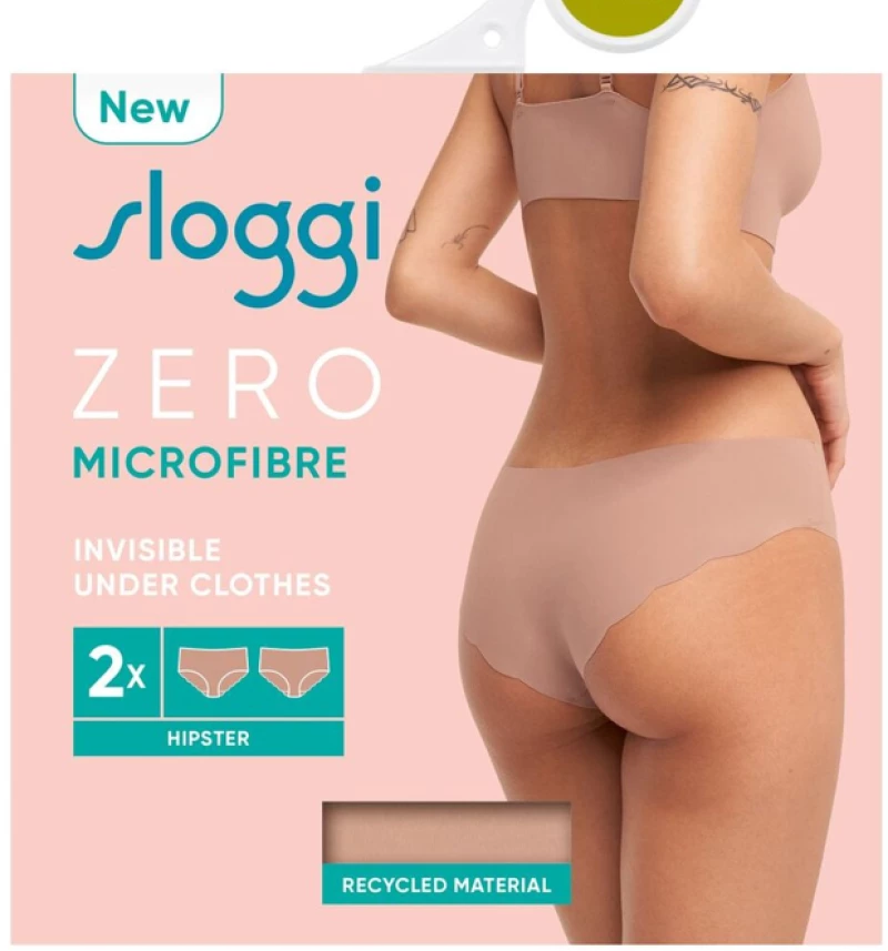 Sloggi γυναικείο εσώρουχο μπέζ x2 zero microfibre hipster 10214689 00me/me
