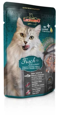Leonardo Φακελάκι Cat Ψάρι και Γαρίδες 85gr