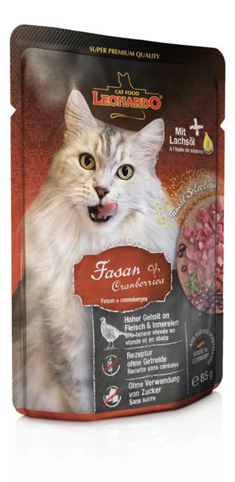 Leonardo Φακελάκι Cat Φασιανός και Κράνμπερι 85gr