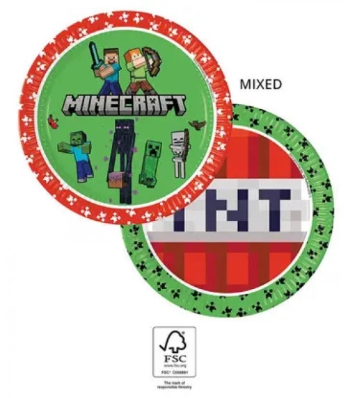 Χάρτινα Πιάτα Minecraft