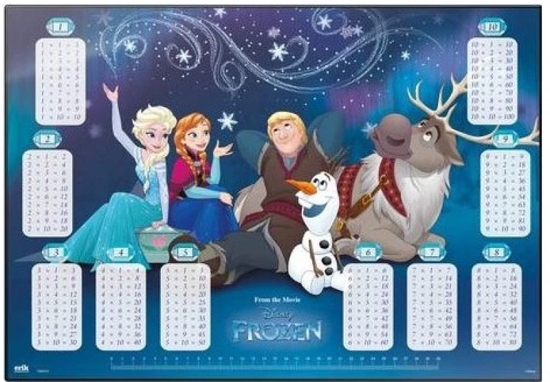 Σουμέν Γραφείου Deskmat Erik Mats Frozen Multiply Table 50x35cm TSEH270
