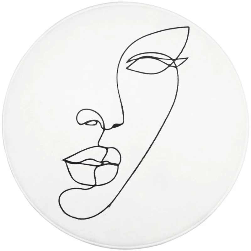 Estia Ταπετο Μπανιου Line art Αντιολισθητικο 80x80cm Λευκο
