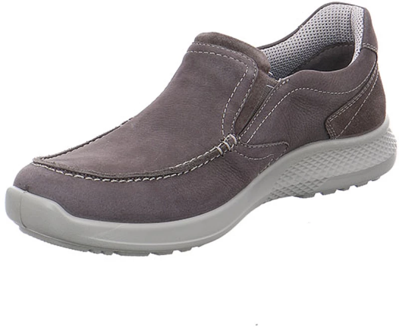 Jomos 322384916220 Aνατομικό Δερμάτινο Comfort Casual Γκρι