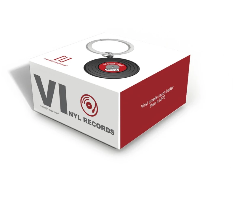 Μπρελόκ Με Σχέδιο Vinyl Record 048-01 Μαύρο Μαύρο