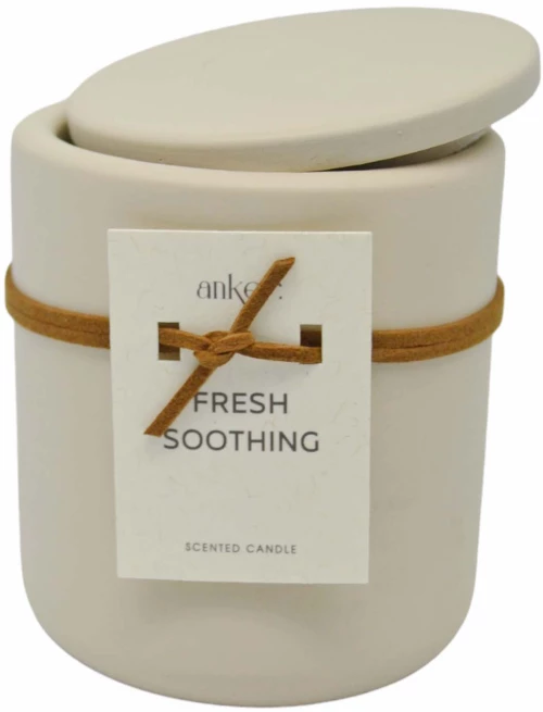 ΑΡΩΜΑΤΙΚΟ ΚΕΡΙ FRESH SOOTHING ΣΕ ΤΣΙΜΕΝΤΕΝΙΟ ΔΟΧΕΙΟ ΜΕ ΚΑΠΑΚΙ 8,8x8,8x10εκ. ANKOR