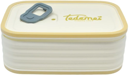 ΦΑΓΗΤΟΔΟΧΕΙΟ ΠΛΑΣΤΙΚΟ ΛΕΥΚΟ ΜΕ ΜΠΕΖ ΧΡΩΜΑ 0,58lt ANKOR