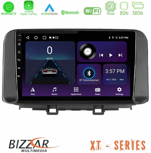 Bizzar XT Series Hyundai Kona 2018-2023 4Core Android12 2+32GB Navigation Multimedia Tablet 9"