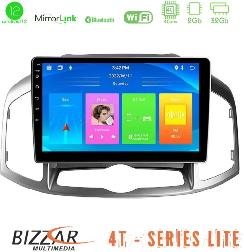 Bizzar 4T Series Chevrolet Captiva 2012-2016 4Core Android12 2+32GB Navigation Multimedia Tablet 9"