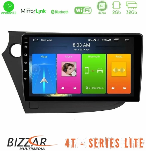 Bizzar 4T Series Honda Insight 2009-2015 4core Android12 2+32GB Navigation Multimedia Tablet 9"
