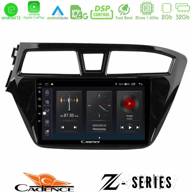 Cadence Z Series Hyundai i20 2014-2018 8core Android12 2+32GB Navigation Multimedia Tablet 9"