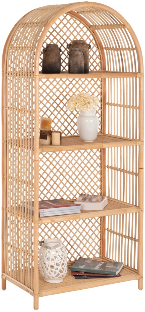 ΒΙΒΛΙΟΘΗΚΗ HM9552 ΑΠΟ ΦΥΣΙΚΟ RATTAN ΣΕ ΦΥΣΙΚΟ ΧΡΩΜΑ 80x40x182Υεκ.