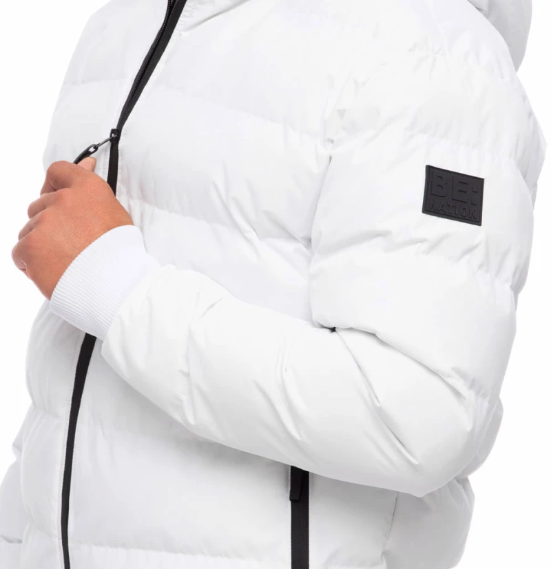 Ανδρικό Μπουφάν Bomber Be Nation With Detachable Hood White  Λευκό
