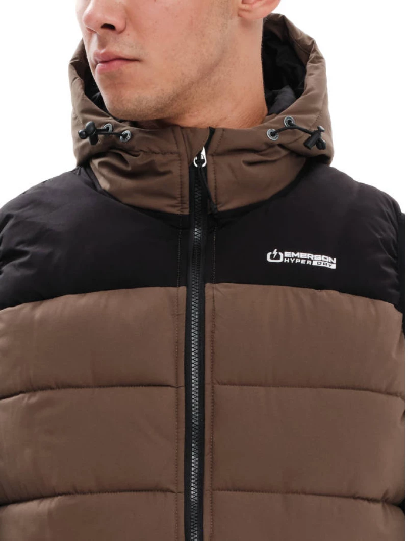 Ανδρικό Αμάνικο Emerson Hooded Pullover Jacket Camel / Black  Καφέ