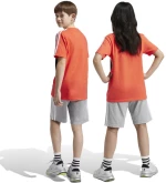 Παιδική Βερμούδα Adidas Essentials 3-Stripes Knit Γκρι / Λευκό  Γκρι Λευκό
