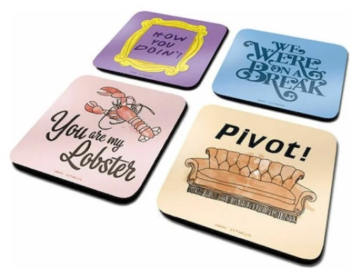 Pyramid International® Set Friends Quotes Σουβέρ- Multicolor
