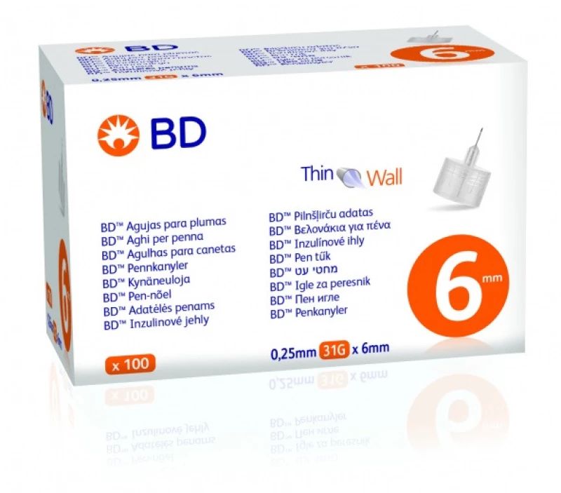 BD MICROFINE βελόνες 6mm 31G 100τεμάχια