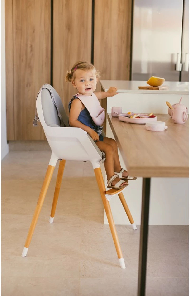 Interbaby Αντιολισθητικό Πιάτο Σιλικόνης Με Θήκες Και Καπάκι Olive Green