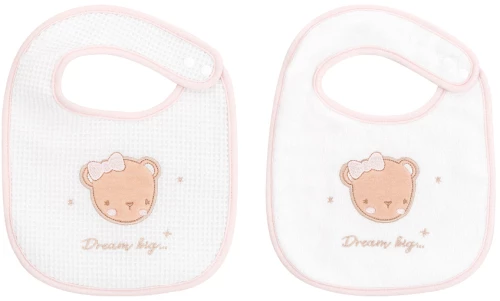 Σαλιάρες Σετ 2τμχ Terry-Pique Dream Big Kikka boo Pink 31104010062