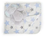 Κουβέρτα Αγκαλιάς 75x90cm Stuffed Toy Little Elephant Cangaroo Blue 3800146269203