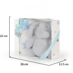 Κουβέρτα Αγκαλιάς 75x90cm Stuffed Toy Little Elephant Cangaroo Blue 3800146269203