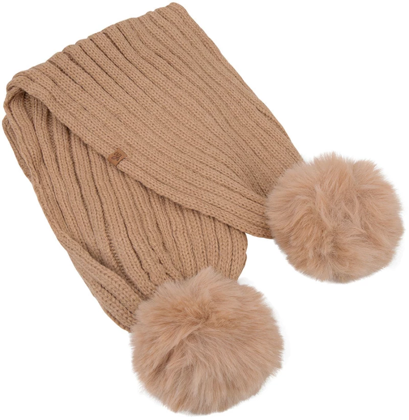 Baby Dutch Κασκόλ με Pom Pom Sand  (16 x 12 x 5 cm)