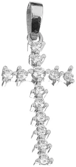 Σταυρός Λευκόχρυσος κ14 με zircon Gatsa 2.5*1.2cm 0276