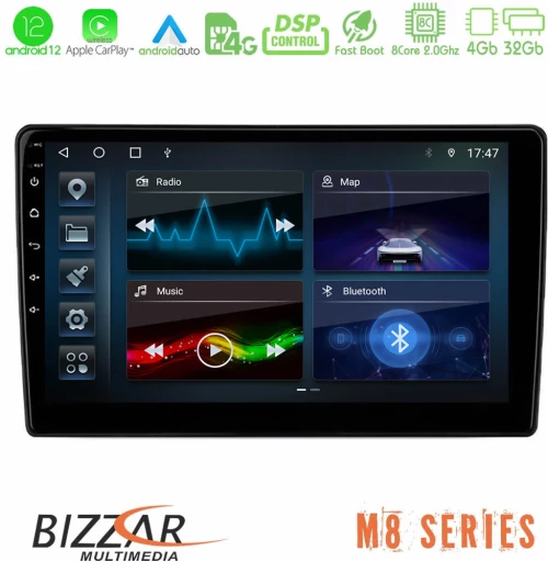 Bizzar M8 Series VW Group 8Core Android13 4+32GB Navigation Multimedia Tablet 10"