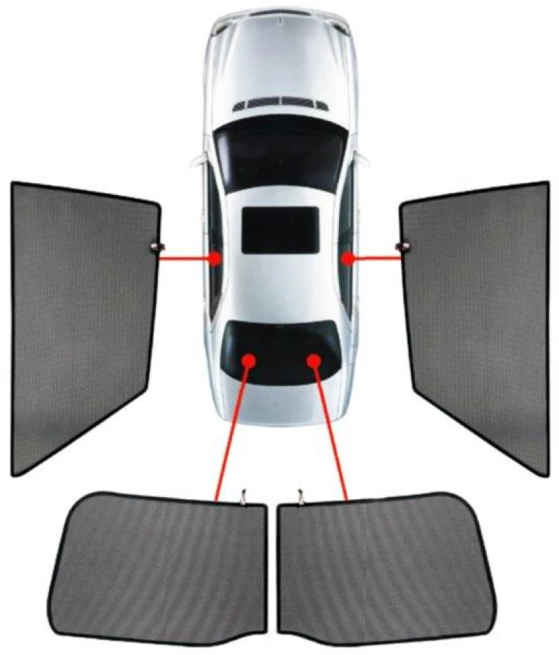 FIAT PUNTO 5D 03-10 ΚΟΥΡΤΙΝΑΚΙΑ ΜΑΡΚΕ CAR SHADES - 4 ΤΕΜ.