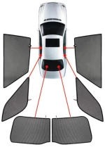 VW GOLF 5 SW 03-08 ΚΟΥΡΤΙΝΑΚΙΑ ΜΑΡΚΕ CAR SHADES - 6 ΤΕΜ.